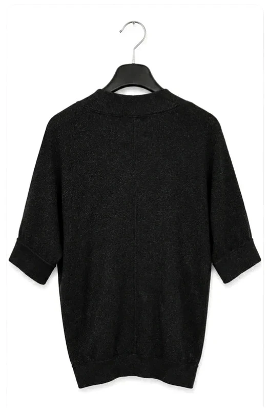 Zwarte JBC-cardigans – Korte mouwen – Licht glanzend – Maat XS – photo 3